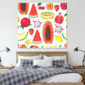 Exotisch fruit: trendy print naadloos. (Insitu (Slaapkamer))