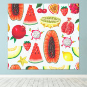 Exotisch fruit: trendy print naadloos. (Insitu (Houten vloer))
