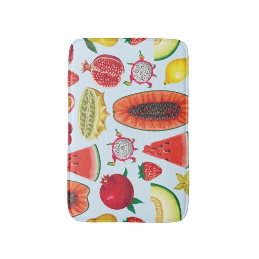 Exotisch fruit: trendy print naadloos. badmat (Voorkant Verticaal)