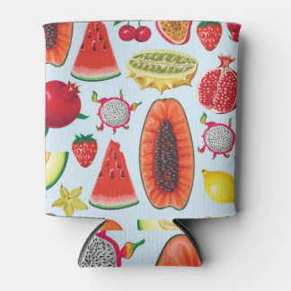Exotisch fruit: trendy print naadloos. blikjeskoeler