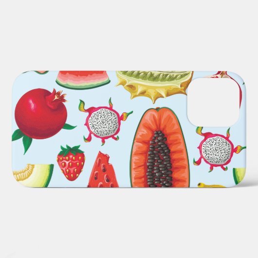 Exotisch fruit: trendy print naadloos. Case-Mate iPhone case (Achterkant (horizontaal))