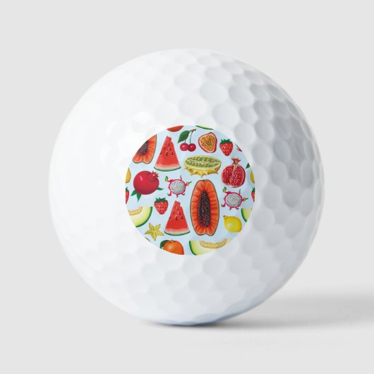 Exotisch fruit: trendy print naadloos. golfballen (Voorkant)