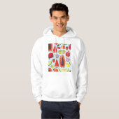 Exotisch fruit: trendy print naadloos. hoodie (Voorkant volledig)