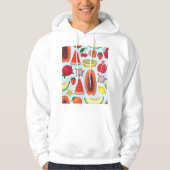 Exotisch fruit: trendy print naadloos. hoodie (Voorkant)