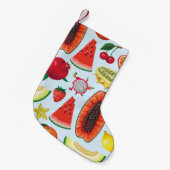 Exotisch fruit: trendy print naadloos. kleine kerstsok (Voorkant (Hangend))