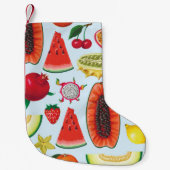 Exotisch fruit: trendy print naadloos. kleine kerstsok (Voorkant)