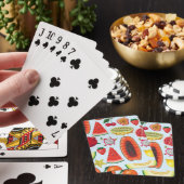 Exotisch fruit: trendy print naadloos. pokerkaarten (Insitu)