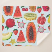 Exotisch fruit: trendy print naadloos. sherpa deken (Voorkant (horizontaal))
