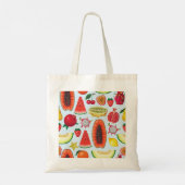 Exotisch fruit: trendy print naadloos. tote bag (Achterkant)