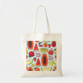 Exotisch fruit: trendy print naadloos. tote bag (Voorkant)
