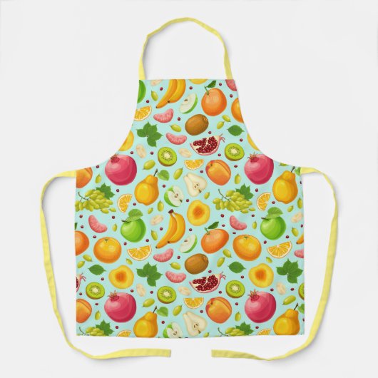 Exotisch fruitpatroon Apron Schort (Voorkant)