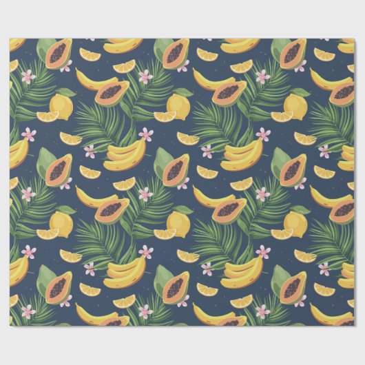Exotisch fruitpatroon cadeaupapier (Vlak)