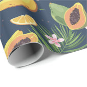 Exotisch fruitpatroon cadeaupapier (Rol Hoek)
