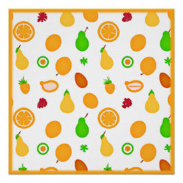 Exotisch Fruitpatroonontwerp Perfect Poster