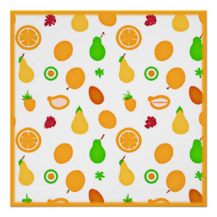 Exotisch Fruitpatroonontwerp Perfect Poster