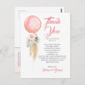 Exotisch gebladerte bloemenballon Garland dank u Briefkaart (Voorkant / Achterkant)