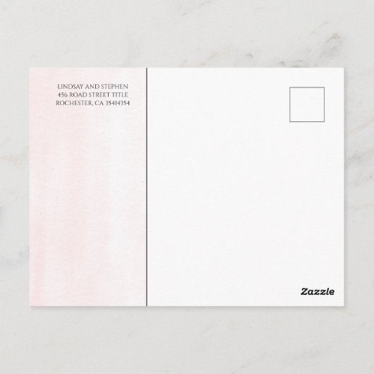 Exotisch gebladerte bloemenballon Garland dank u Briefkaart (Achterkant)