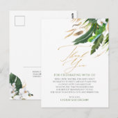 Exotisch gebladerte Floral Tropical dank u Briefkaart (Voorkant / Achterkant)