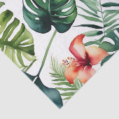 Exotisch gebladerte Tropische Waterverf en bloemen Tissuepapier (Detail)