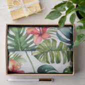 Exotisch gebladerte Tropische Waterverf en bloemen Tissuepapier (Geschenk)