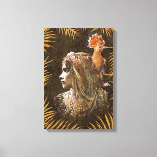 Exotisch Girl Portrait Canvas Afdruk (Voorkant)