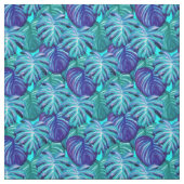 Exotisch groen blad patroon stof (Swatch)