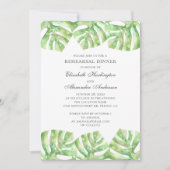 Exotisch groen blad. Tropisch repetitiediner Kaart (Voorkant)