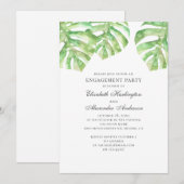 Exotisch groen blad. Tropisch verlovingsfeest Kaart (Voorkant / Achterkant)