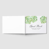 Exotisch groen blad. Zomer tropische bruiloft Gastenboek (Volledig)