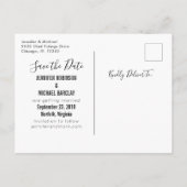 Exotisch groen tropisch bladerenpatroon Bewaar de  Aankondigingskaart (Achterkant)