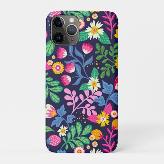 Exotisch handgeschilderd bloempatroon Case-Mate iPhone case (Achterkant)