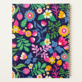 Exotisch handgeschilderd bloempatroon planner (Achterkant)