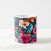 Exotisch Hibiscus botanisch patroon Koffiemok (Center)