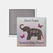 Exotisch juweel Olifant Save the Date Magnet (Voorkant / Achterkant)