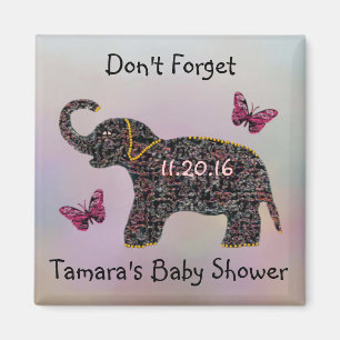 Exotisch juweel Olifant Save the Date Magnet