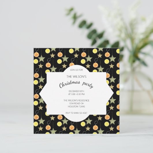 Exotisch kerstcitrus vers feest kaart (Staand voorkant)