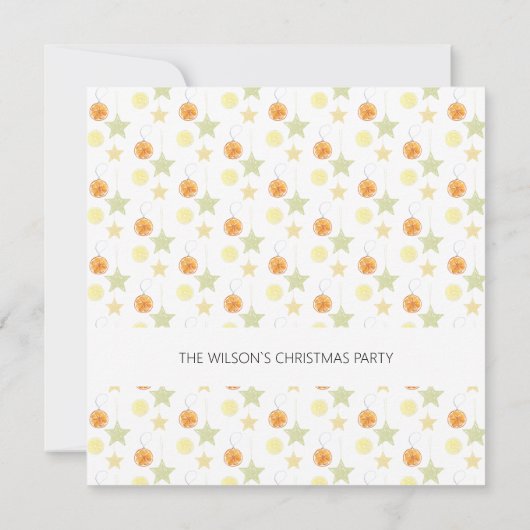 Exotisch kerstcitrus vers feest kaart (Achterkant)