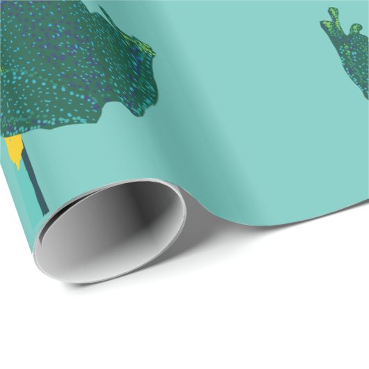 Exotisch kikkerpatroon cadeaupapier (Rol Hoek)