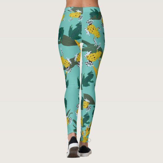 Exotisch kikkerpatroon leggings (Achterkant)