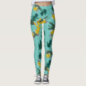 Exotisch kikkerpatroon leggings (Voorkant)
