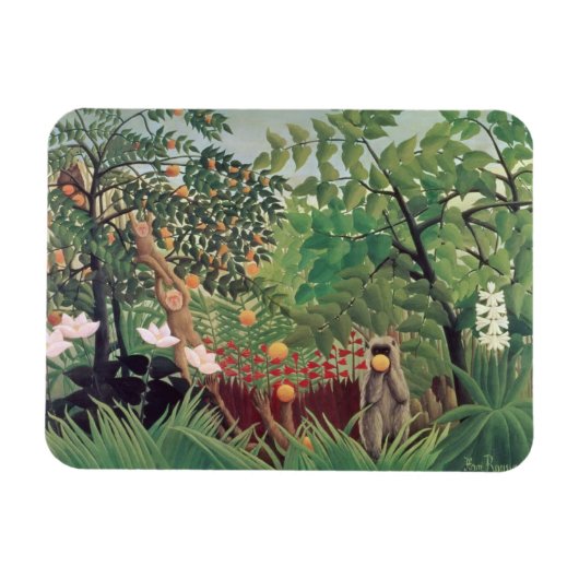 Exotisch landschap, 1910 magneet (Horizontaal)