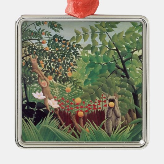 Exotisch landschap, 1910 metalen ornament (Voorkant)