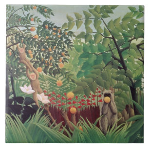 Exotisch landschap, 1910 tegeltje