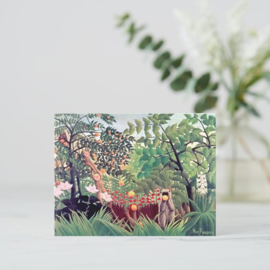 Exotisch landschap Henri Rousseau Briefkaart (Staand voorkant)