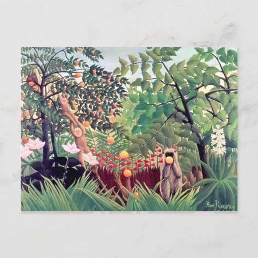 Exotisch landschap Henri Rousseau Briefkaart (Voorkant)