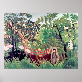 Exotisch landschap, Henri Rousseau Poster