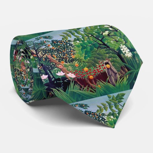 "Exotisch landschap", Henri Rousseau Stropdas (Opgerold)