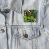 Exotisch landschap (Paysage Exotique) Vierkante Button 5,1 Cm (In situ)