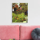 Exotisch landschap, schilderij van Henri Rousseau Canvas Afdruk (Insitu (Woonkamer))