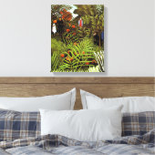 Exotisch landschap, schilderij van Henri Rousseau Canvas Afdruk (Insitu (Slaapkamer))